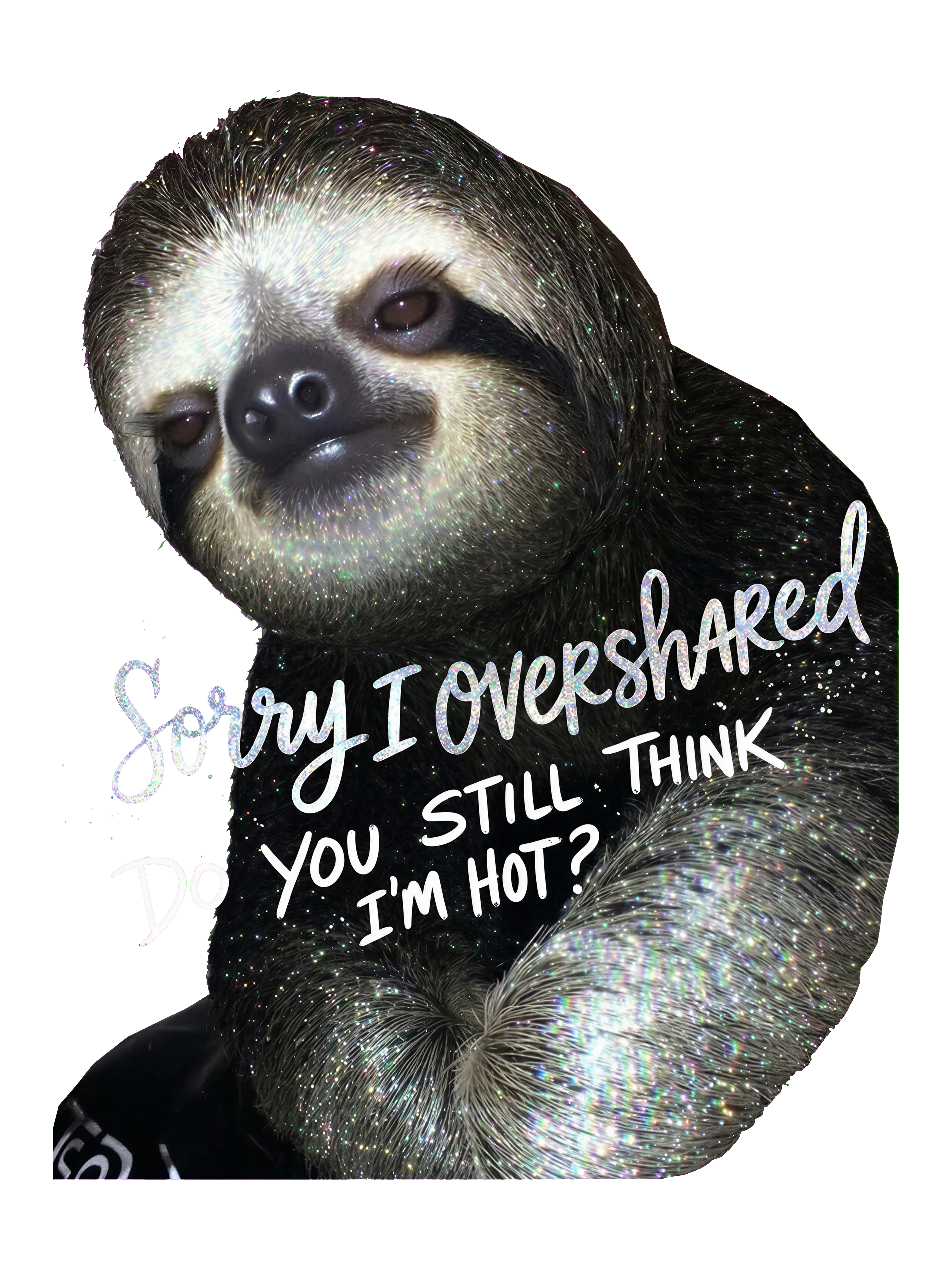 CUTE LAZY SLOTH OFF SHOULDER TSHIRT