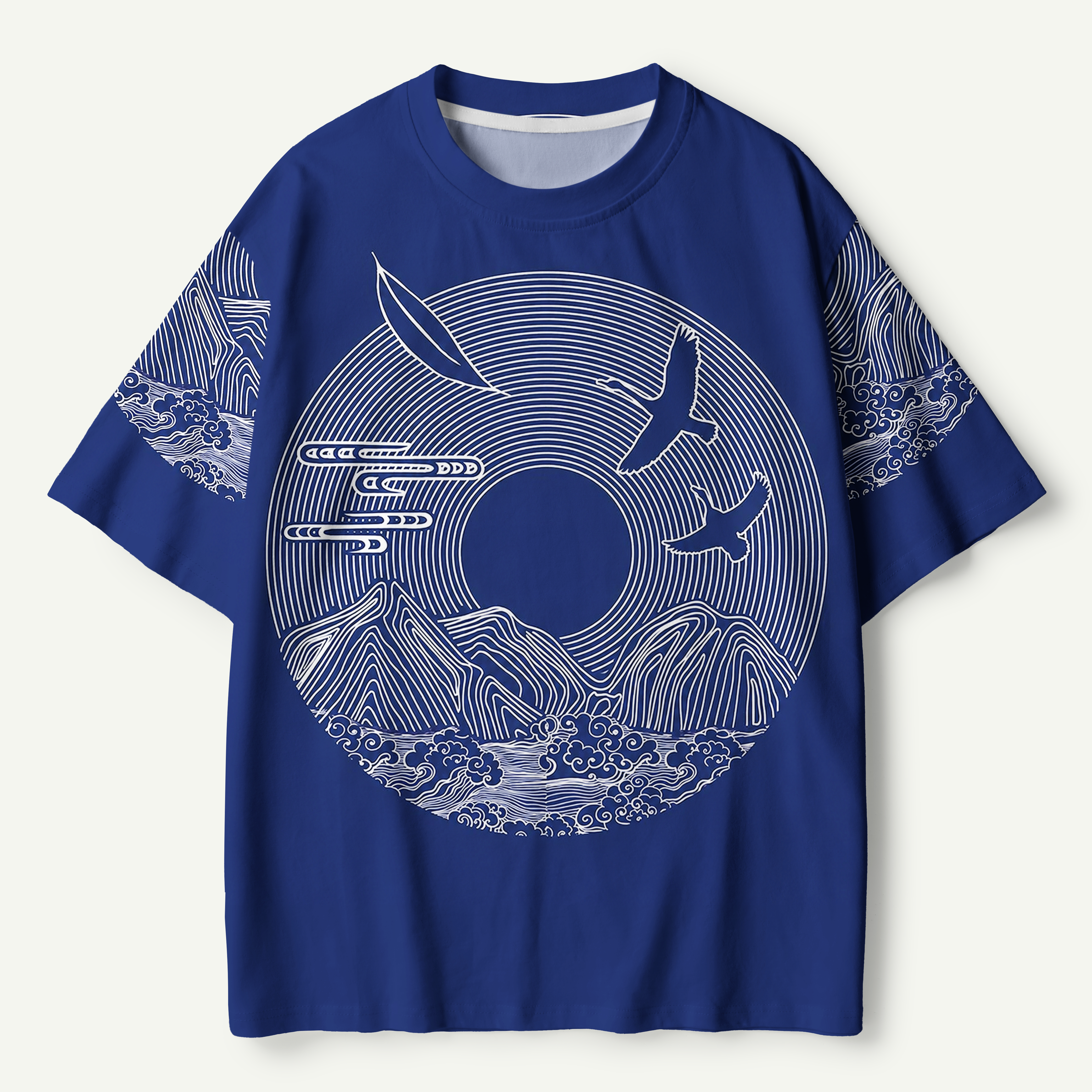 Ocean Life Vinyl Record Landscape Premium Pure Cotton Tee