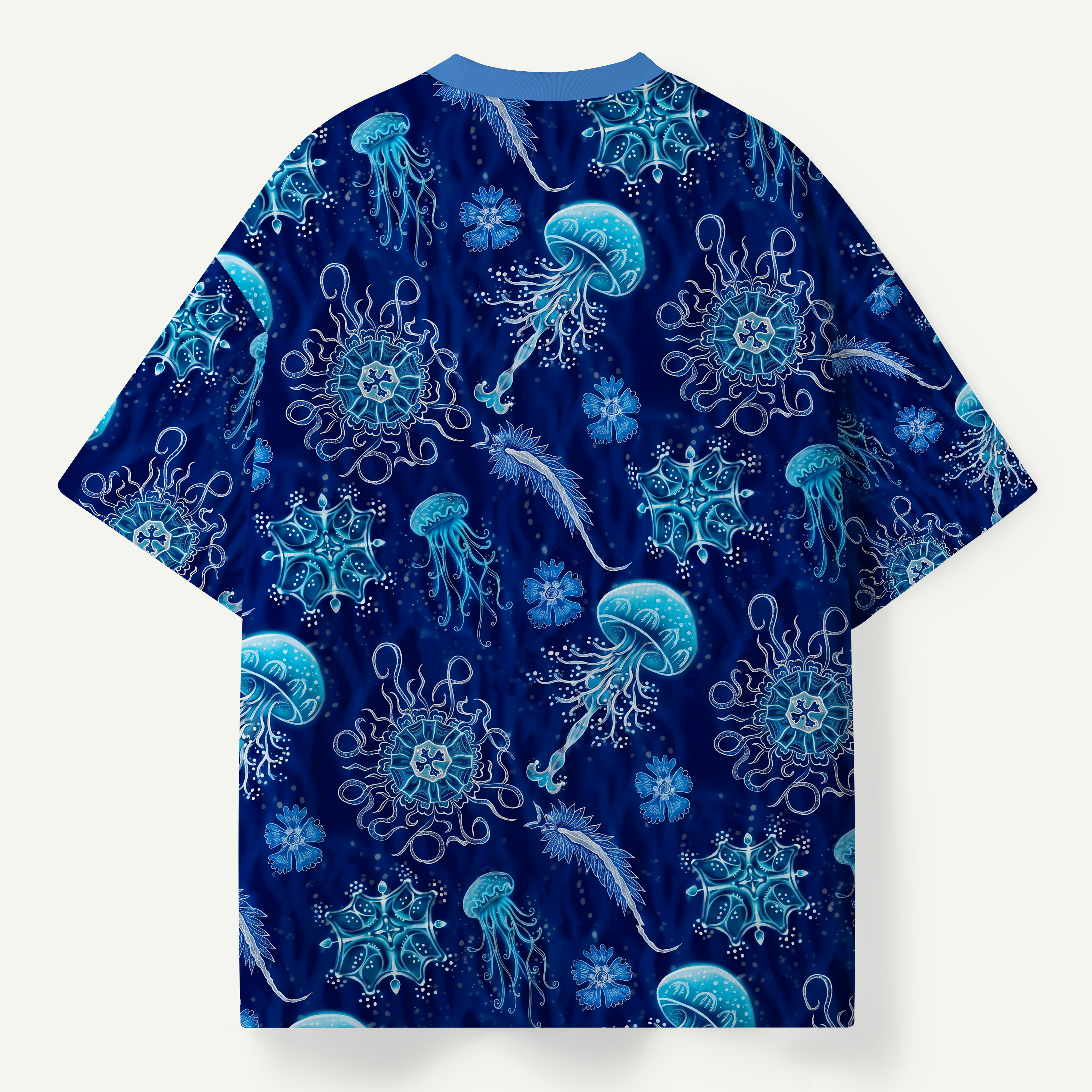 Bioluminescent Jellyfish Deep Sea Organism Pattern Premium Pure Cotton Tee